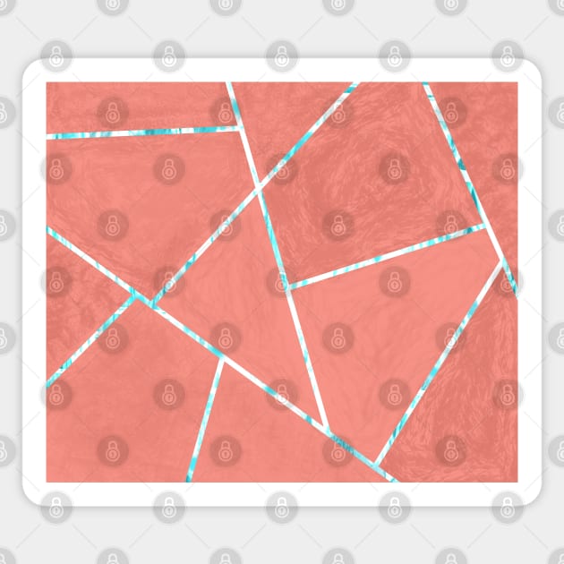 Red Tile Pattern Sticker by DrawAHrt